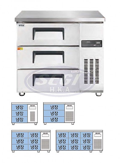고급형 직/간냉 높은 서랍식 보냉테이블